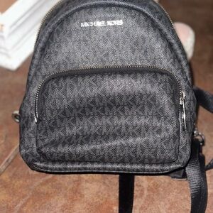 Michael Kors Charcoal Monogram Backpack